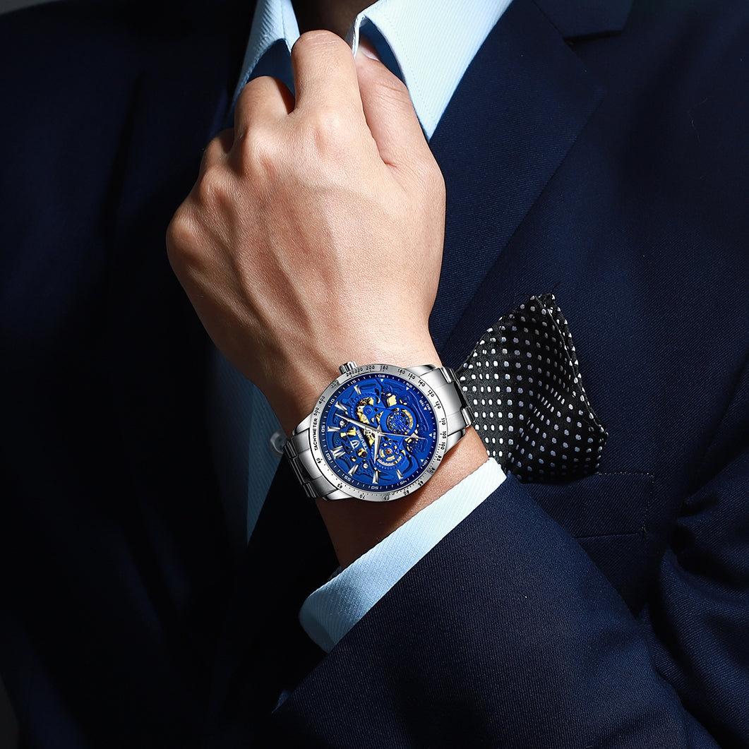 TEVISE Machino Automatic Blue Watch