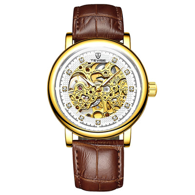 TEVISE Metropolis II Leather Gold/White Watch