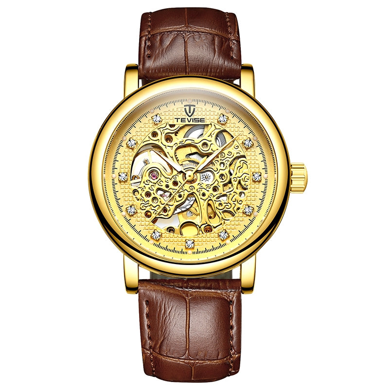 TEVISE Metropolis II Leather Gold/Gold Watch