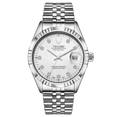 TEVISE Classic Automatic Calendar Silver/Silver Watch