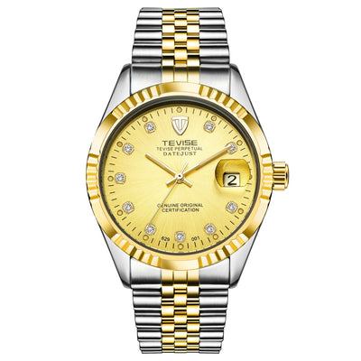 TEVISE Classic Automatic Calendar Two Tone/Gold Watch