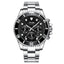 TEVISE Perpetual Automatic Silver/Black Watch