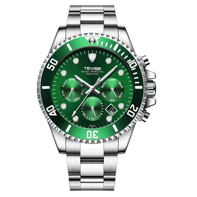 TEVISE Perpetual Automatic Green Watch