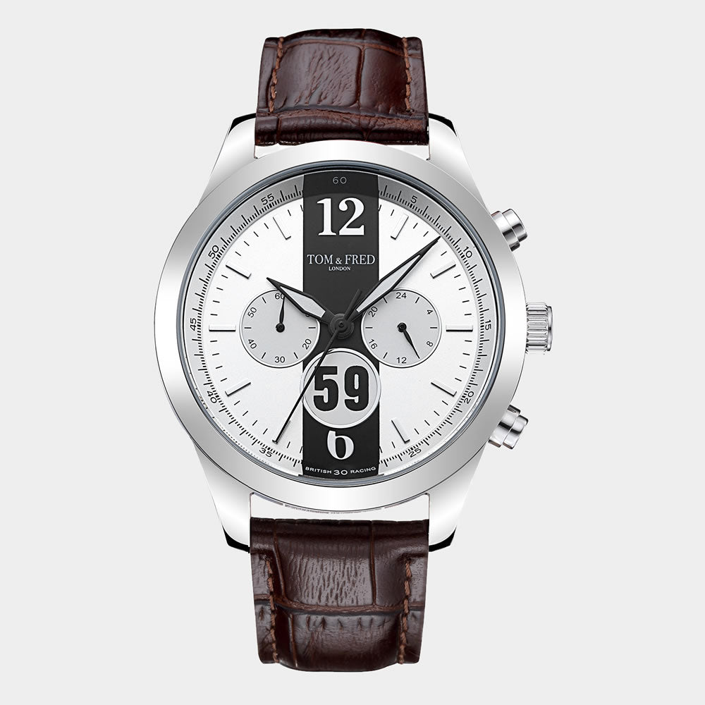 TOM & FRED British Racing 59 Kobicha Brown Watch