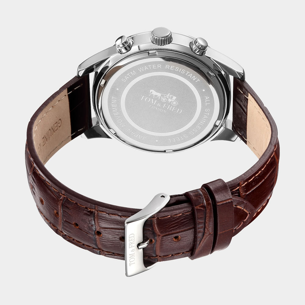 TOM & FRED British Racing 59 Kobicha Brown Watch