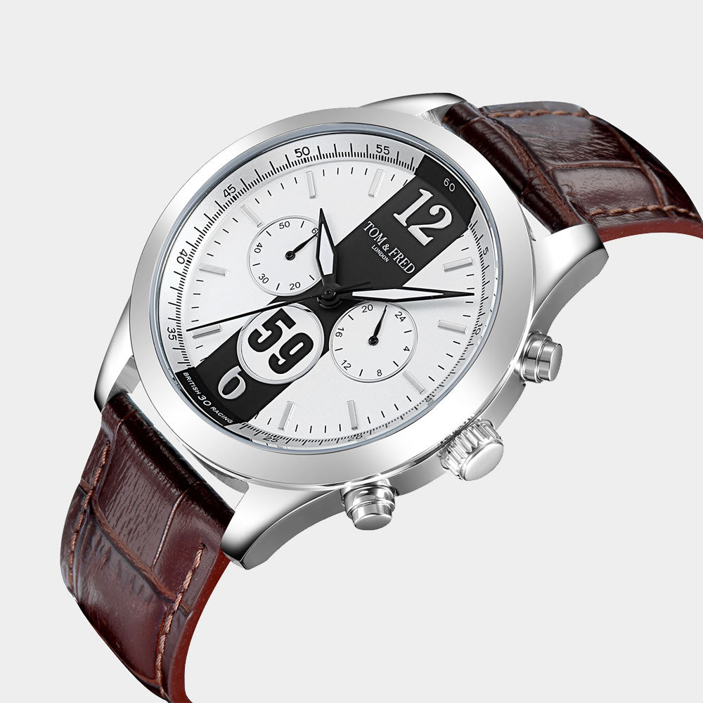 TOM & FRED British Racing 59 Kobicha Brown Watch