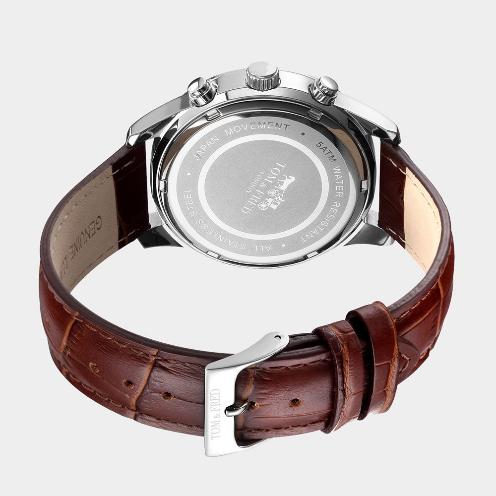 TOM & FRED British Racing 59 Chocolate Brown Watch