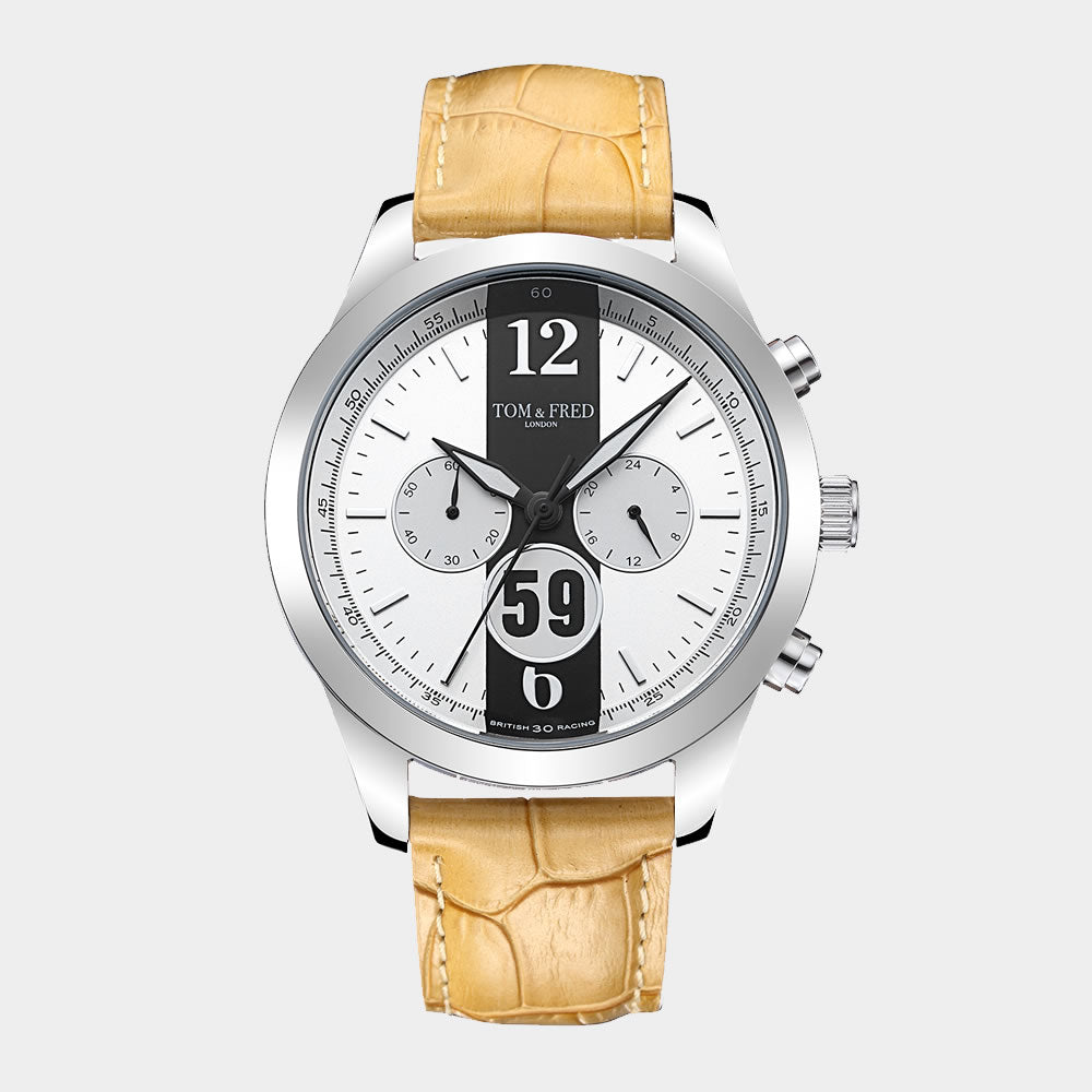 TOM & FRED British Racing 59 Mustang Tan Watch