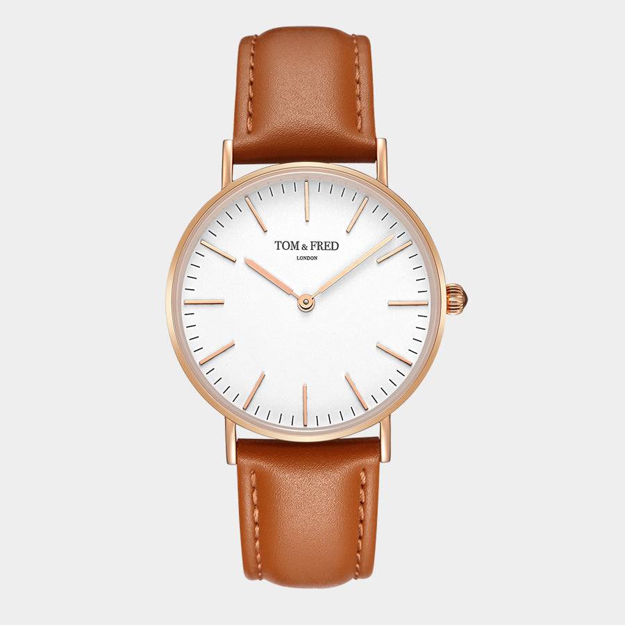TOM & FRED Darby Tan 35mm Watch