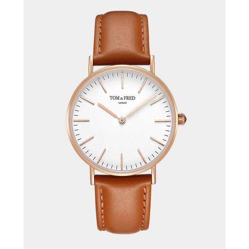 TOM & FRED Darby Tan 35mm Watch