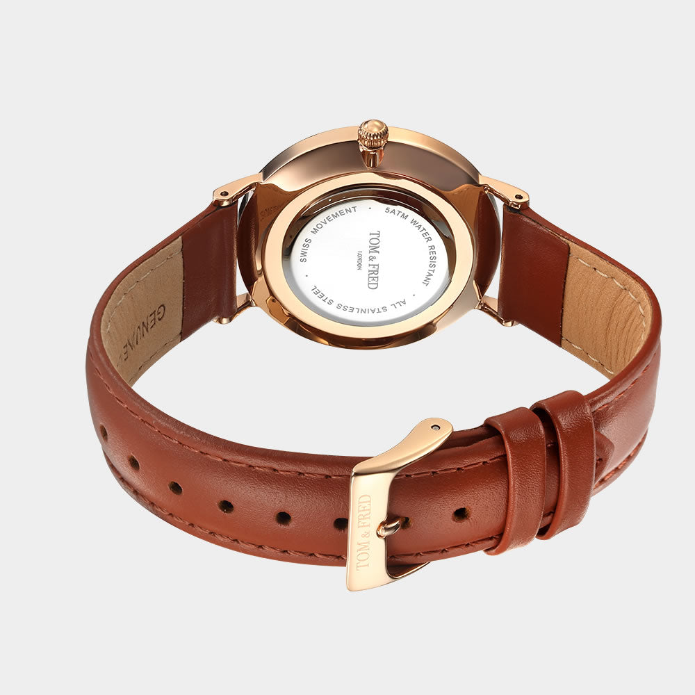 TOM & FRED Draycott Brown Watch
