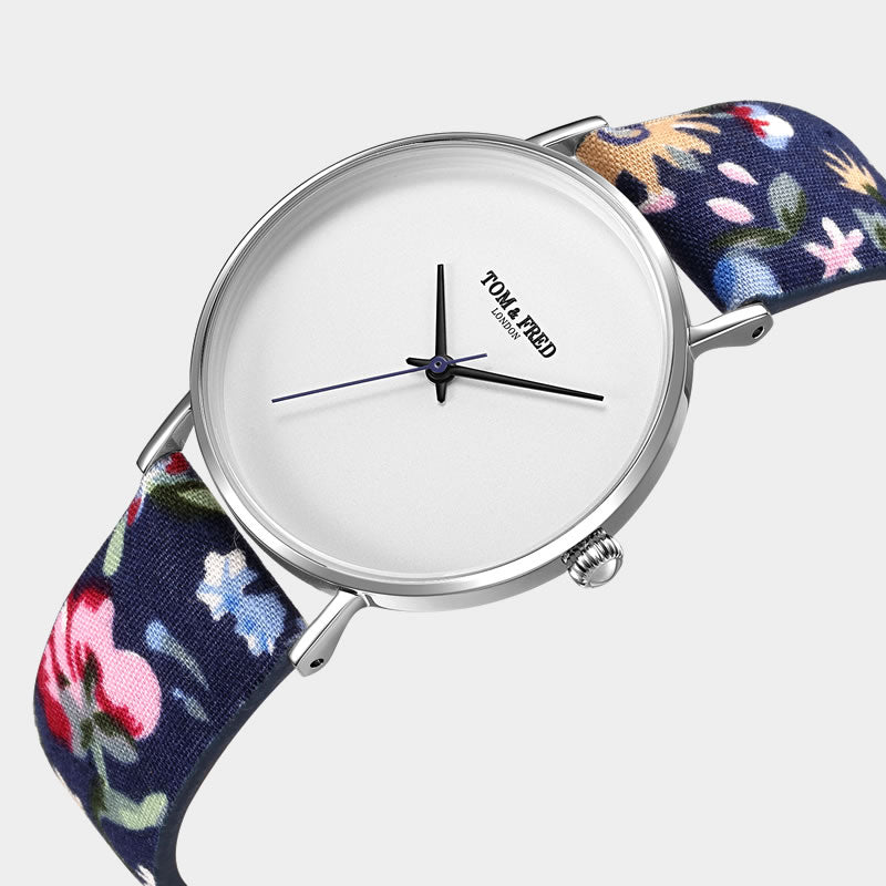 TOM & FRED Rummage Floral Blue Watch