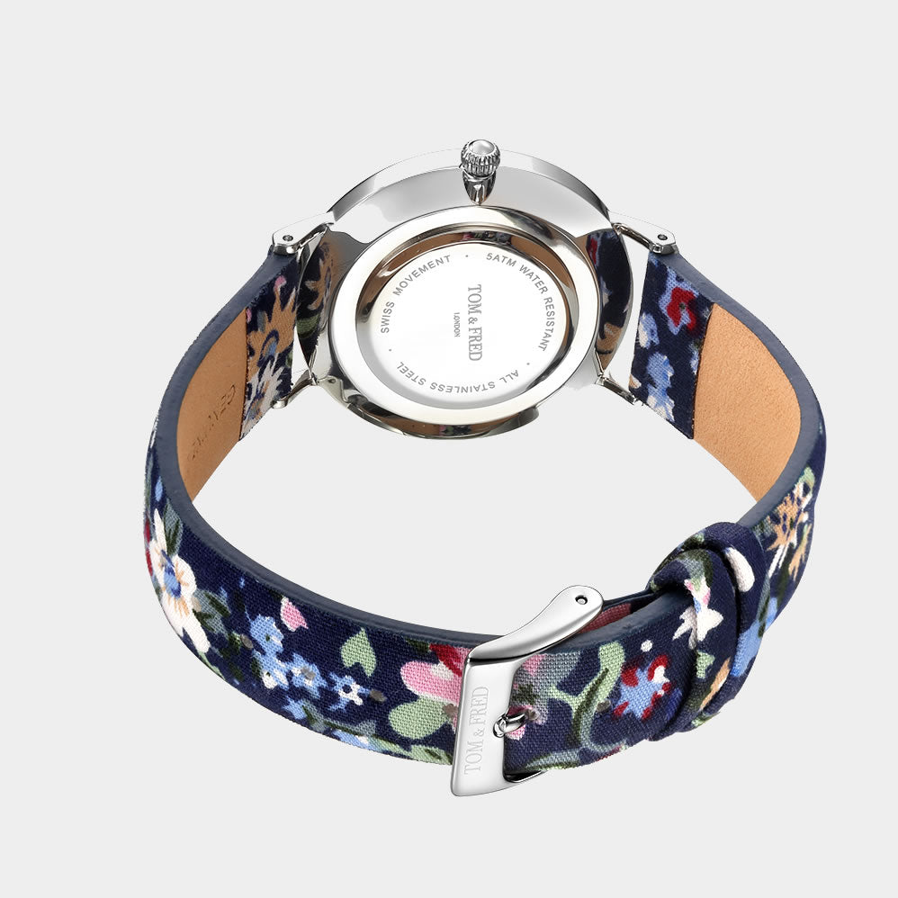 TOM & FRED Rummage Floral Blue Watch