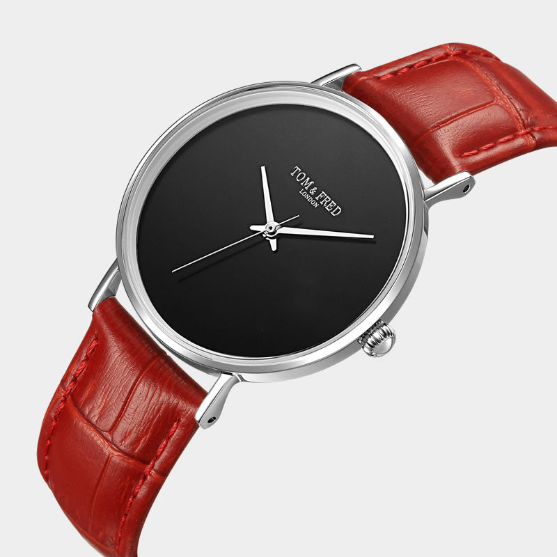 TOM & FRED Sharman Black/Red Watch