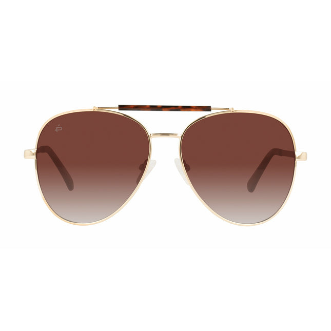 PRIVE REVAUX STUD / Champagne Gold Sunglasses