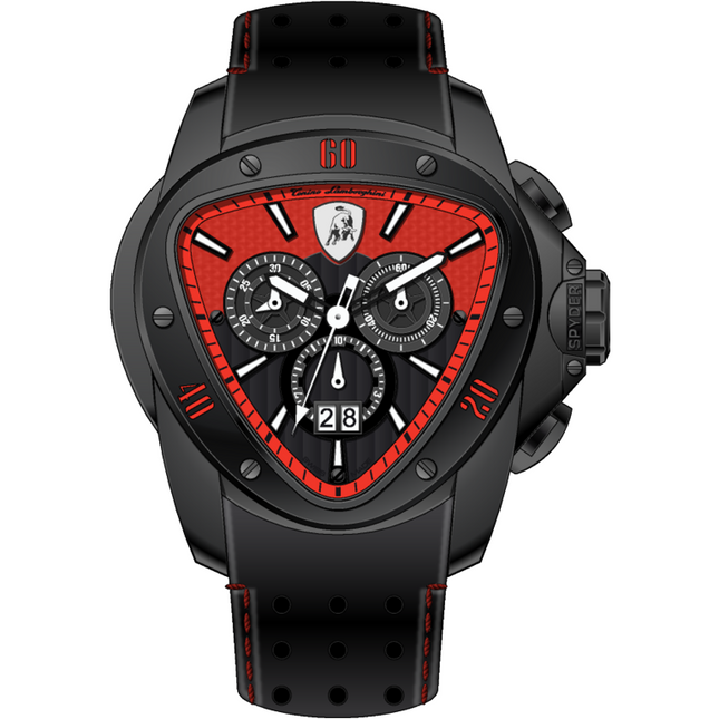 TONINO LAMBORGHINI Spyder Black/Red Watch