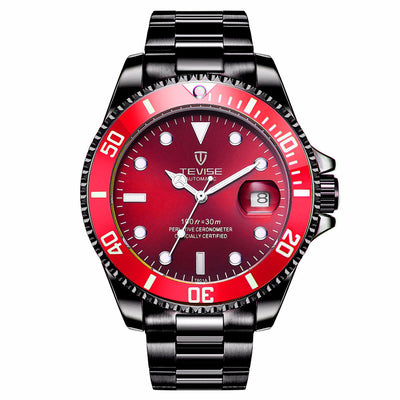 TEVISE Tribute Automatic Black/Red Watch