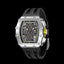 TSAR BOMBA Quartz Waterproof Watch TB8204Q-01 / Silver / Black