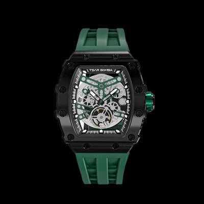 TSAR BOMBA Men's Automatic Watch TB8208A-03 Black / Green