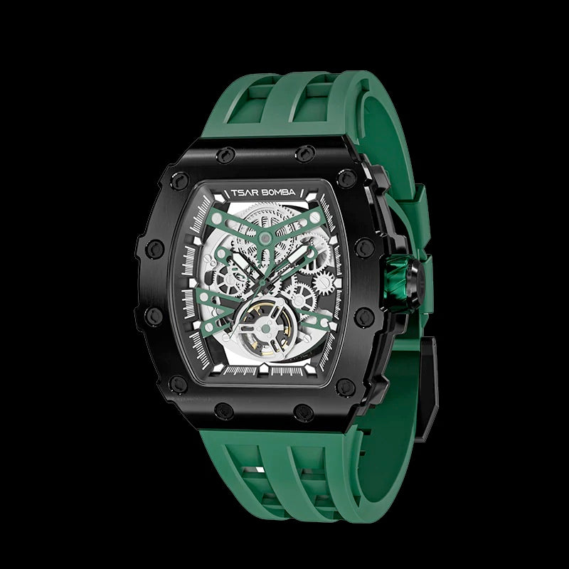 TSAR BOMBA Men's Automatic Watch TB8208A-03 Black / Green