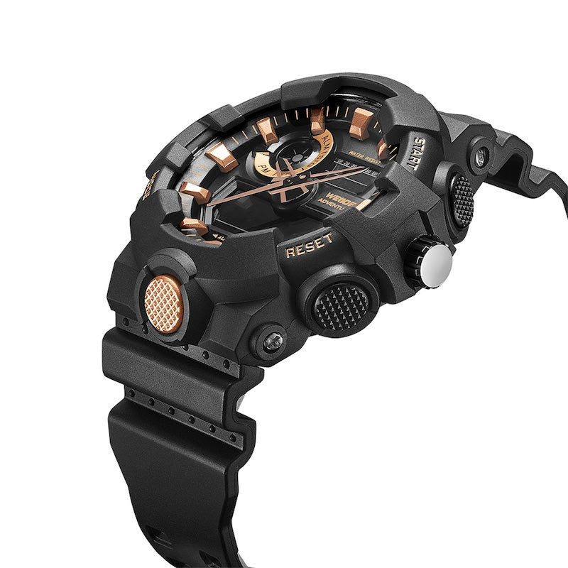 WEIDE Gas Mask Black/Rose Gold Watch