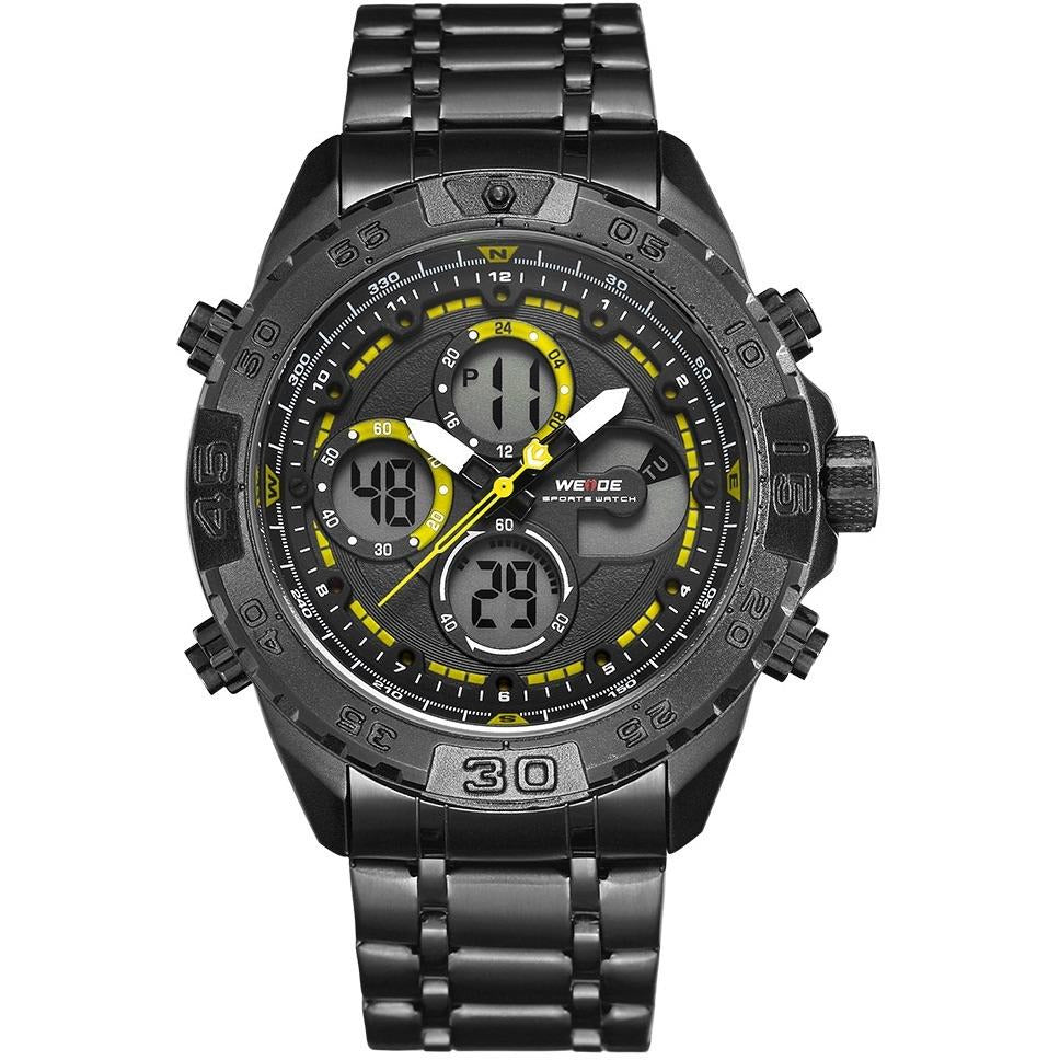 WEIDE Andromeda Ion Black Yellow Trim Watch