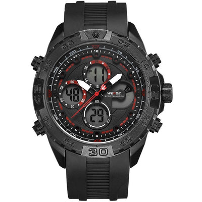 WEIDE Andromeda Silicone Ion Black/Red Watch