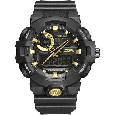 WEIDE Gas Mask Black/Gold Watch