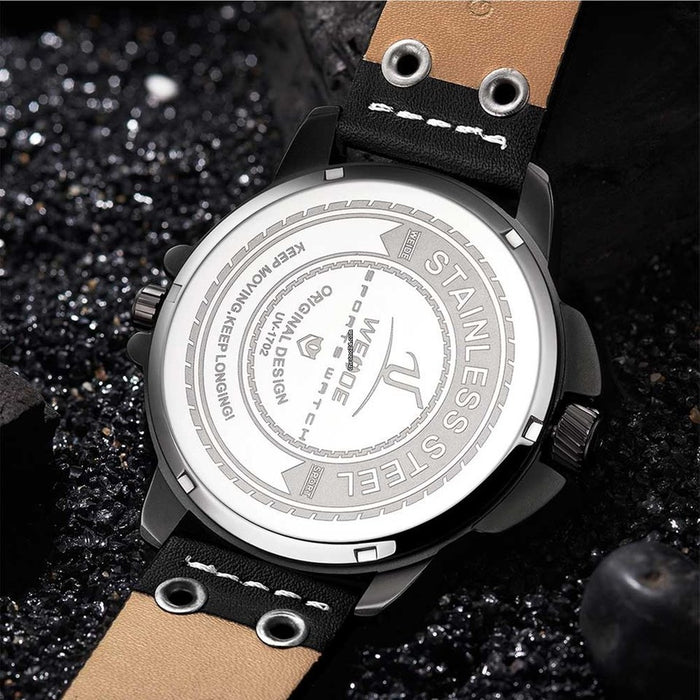 WEIDE Gigantaur 50mm Leather Black Watch