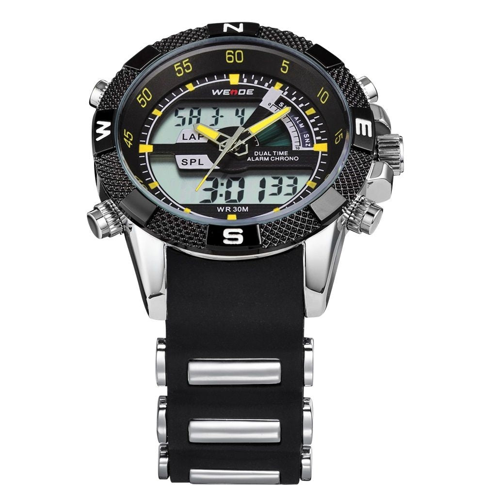 WEIDE Rainmaker Sport Steel Infused Yellow/Silver Watch