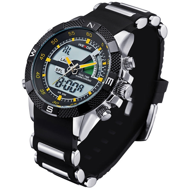 WEIDE Rainmaker Sport Steel Infused Yellow/Silver Watch