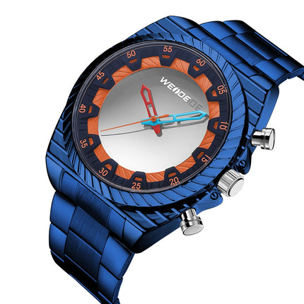 WEIDE Flash UV Steel Ionic Blue Watch