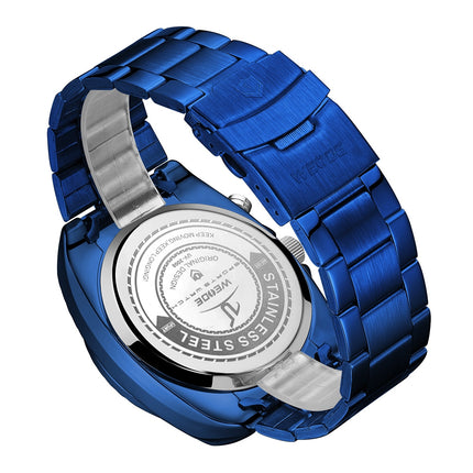 WEIDE Flash UV Steel Ionic Blue Watch