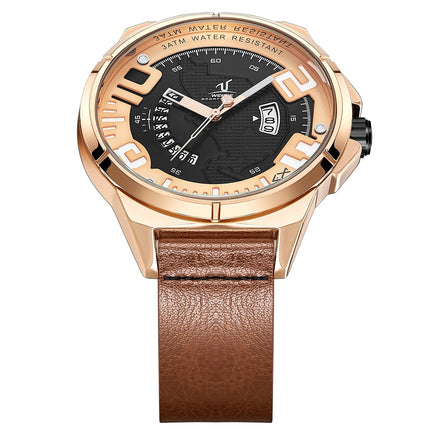 WEIDE Deserter Rose Gold/Brown Watch