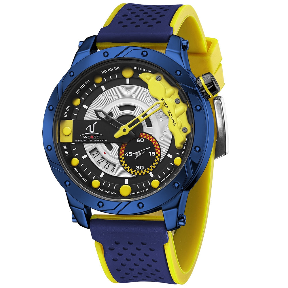 WEIDE Brake Silicone Ionized Blue Street Racer Watch