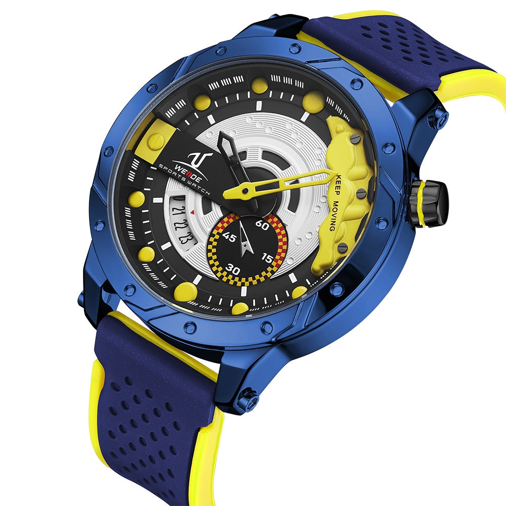 WEIDE Brake Silicone Ionized Blue Street Racer Watch