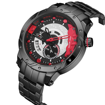 WEIDE Brake Steel Black/Red Watch