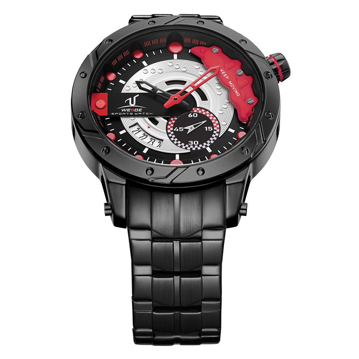 WEIDE Brake Steel Black/Red Watch