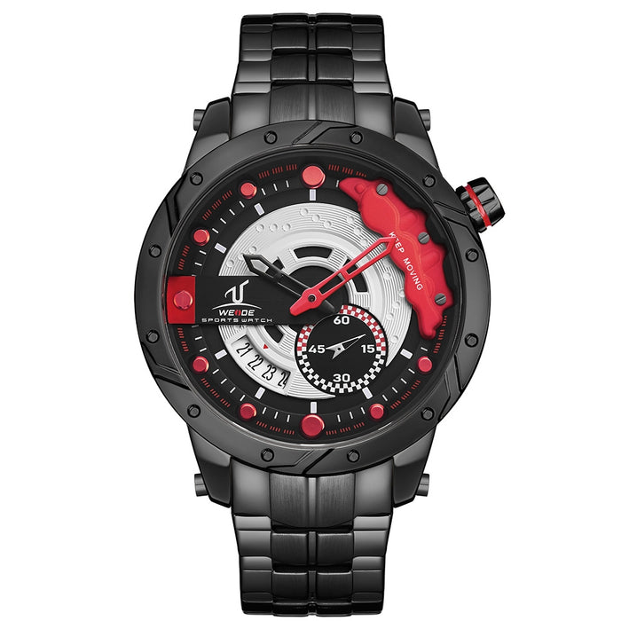 WEIDE Brake Steel Black/Red Watch
