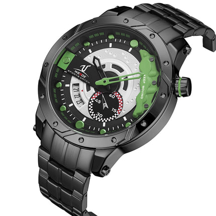WEIDE Brake Steel Hulk Green Watch
