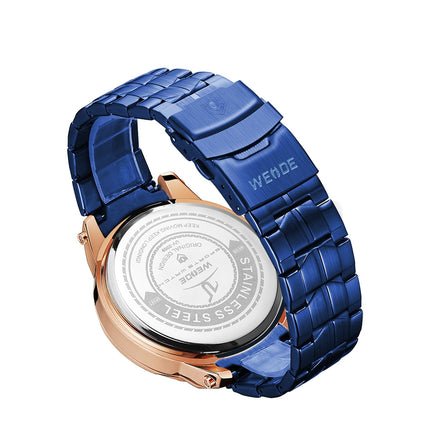 WEIDE Brake Steel Ionic Blue Fireball Watch
