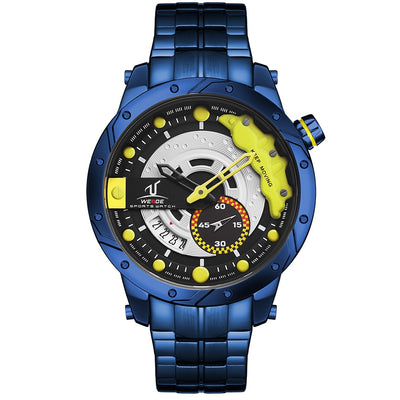 WEIDE Brake Steel Ionic Blue Street Racer Watch