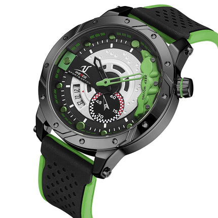 WEIDE Brake Silicone Hulk Green Watch