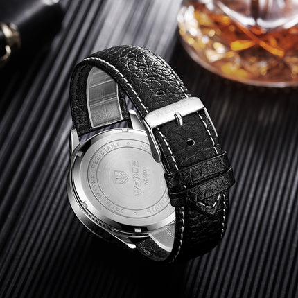 WEIDE Bullet Leather White/Black Watch