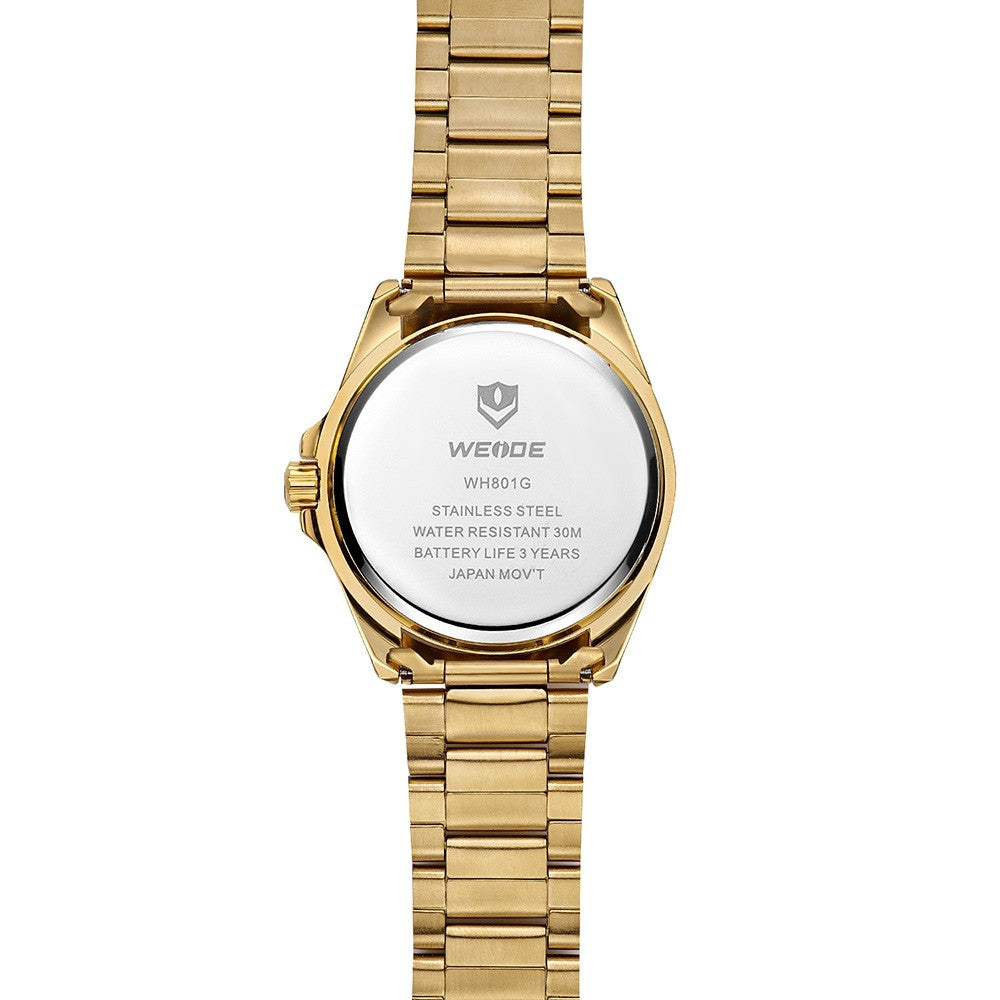 WEIDE Classic Quartz 40mm Gold Edition Syrup Watch