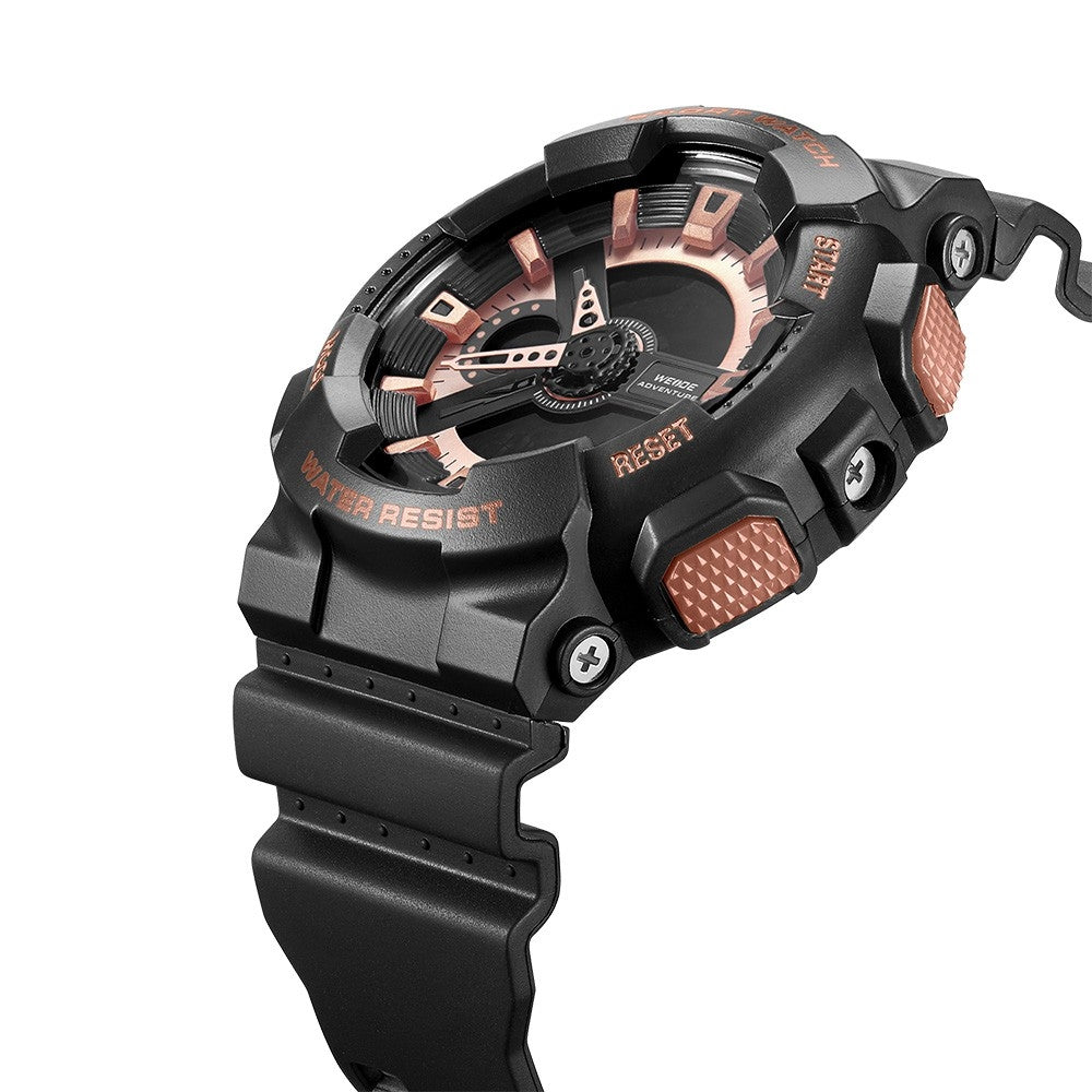 WEIDE Bullseye Black/Rose Watch