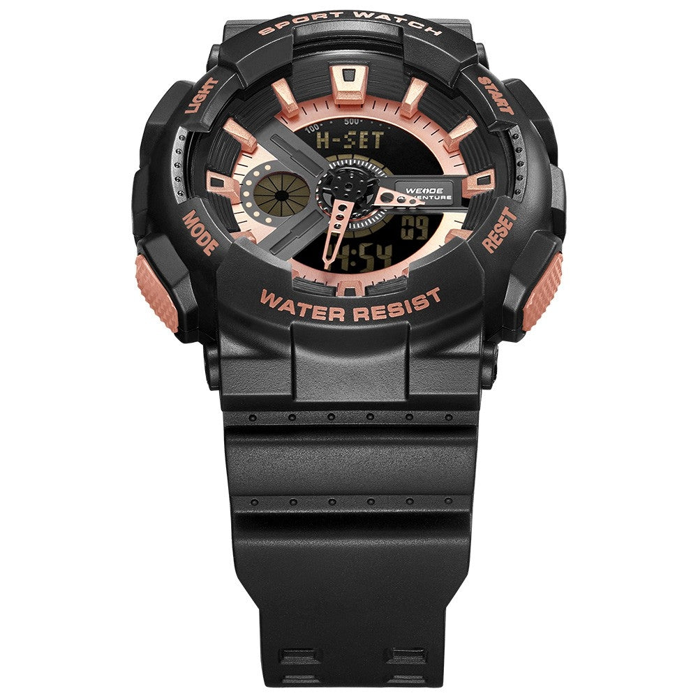 WEIDE Bullseye Black/Rose Watch