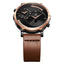 WEIDE Archer Dual Time 46mm Rose Gold/Brown Watch