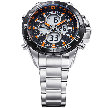 WEIDE Electro Dual Time Steel Black/Orange Watch