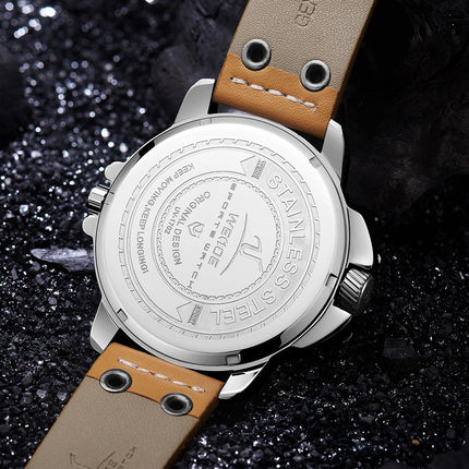 WEIDE Gigantaur 50mm Leather Tan Watch